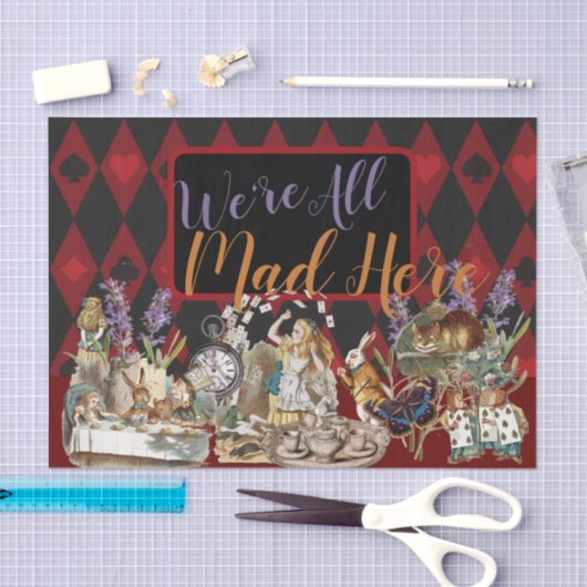 Alice in Wonderland Mad Cheshire Cat Tissuepapier (Craft)