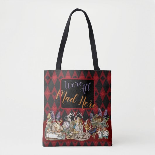 Alice in Wonderland Mad Cheshire Cat Tote Bag (Voorkant)