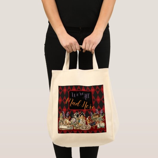 Alice in Wonderland Mad Cheshire Cat Tote Bag (Voorkant (product))