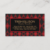 Alice in Wonderland Mad Cheshire Cat Visitekaartje (Achterkant)