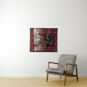 Alice in Wonderland Mad Cheshire Cat Wandkleed (In Situ (horizontaal))