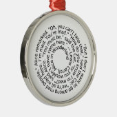Alice in Wonderland Mad citeert versiering Metalen Ornament (Rechts)