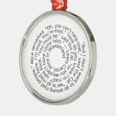 Alice in Wonderland Mad citeert versiering Metalen Ornament (Links)
