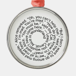 Alice in Wonderland Mad citeert versiering Metalen Ornament