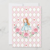 Alice in Wonderland Mad Hatter Baby shower Tea Kaart (Achterkant)