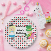 Alice in Wonderland Mad Hatter Birthday Party Papieren Bordje (Feest)