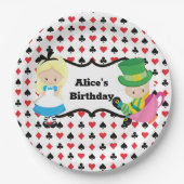 Alice in Wonderland Mad Hatter Birthday Party Papieren Bordje (Voorkant)