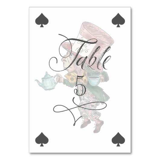  Alice in Wonderland Mad Hatter Character Kaart (Achterkant)