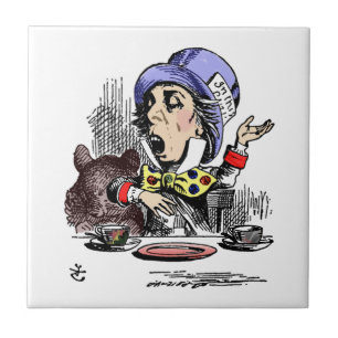 Alice in Wonderland Mad Hatter Dormouse Tegeltje