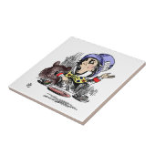 Alice in Wonderland Mad Hatter Dormouse Tegeltje (Zijkant)