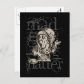 Alice in Wonderland Mad Hatter Grunge (eenmalig) Briefkaart (Voorkant / Achterkant)