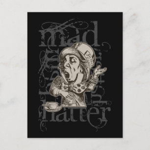 Alice in Wonderland Mad Hatter Grunge (eenmalig) Briefkaart