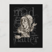 Alice in Wonderland Mad Hatter Grunge (eenmalig) Briefkaart (Voorkant)