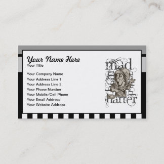 Alice in Wonderland Mad Hatter Grunge Visitekaartje