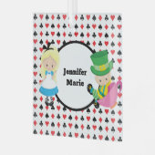 Alice in Wonderland Mad Hatter Kinder kerst Glas Ornament (Voorkant links)