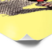 Alice in Wonderland - Mad Hatter - kleur-blauw bkg Perfect Poster (Hoek)