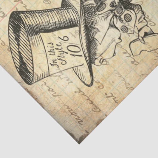 Alice in Wonderland  Mad Hatter ontkoppeling Tissuepapier (Detail)