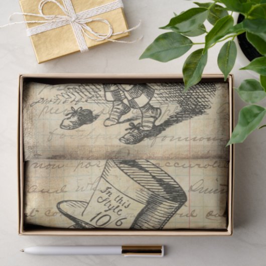 Alice in Wonderland  Mad Hatter ontkoppeling Tissuepapier (Geschenk)