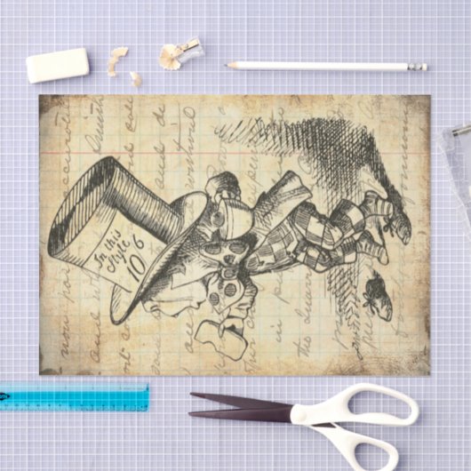 Alice in Wonderland  Mad Hatter ontkoppeling Tissuepapier (Craft)