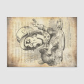 Alice in Wonderland Mad Hatter-ontkoppeling Tissuepapier (Voorkant)