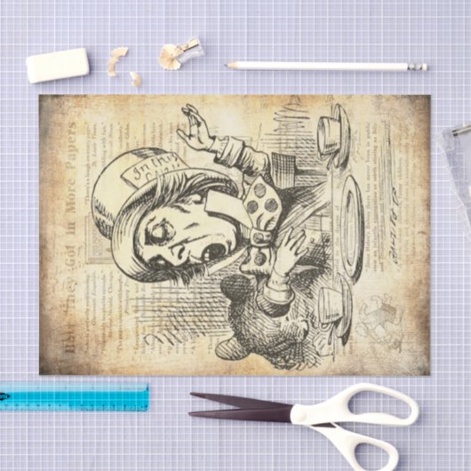 Alice in Wonderland Mad Hatter-ontkoppeling Tissuepapier (Craft)