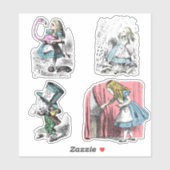 Alice in Wonderland Mad Hatter Pink Flamingo Sticker (Vel)