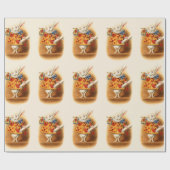 Alice in Wonderland Mad Hatter Rabbit Gift Cadeaupapier (Vlak)