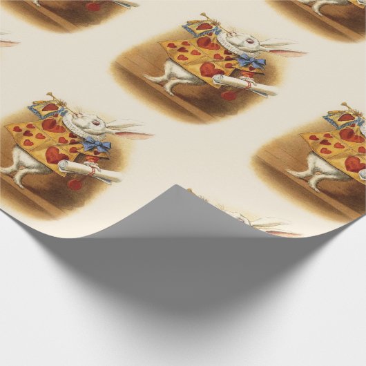 Alice in Wonderland Mad Hatter Rabbit Gift Cadeaupapier (Hoek)