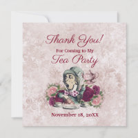 Alice in Wonderland Mad Hatter Tea Party Bedankt