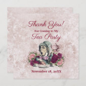 Alice in Wonderland Mad Hatter Tea Party Bedankt (Voorkant / Achterkant)