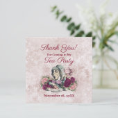 Alice in Wonderland Mad Hatter Tea Party Bedankt (Staand voorkant)