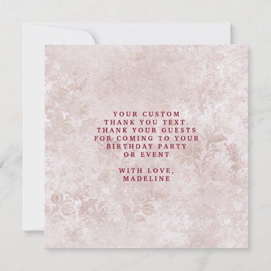 Alice in Wonderland Mad Hatter Tea Party Bedankt (Achterkant)