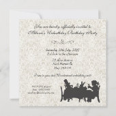 Alice in Wonderland Mad Hatter Tea Party Birthday Kaart (Achterkant)