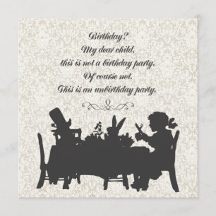 Alice in Wonderland Mad Hatter Tea Party Birthday Kaart