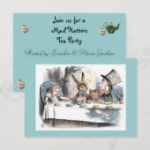 Alice in Wonderland, Mad Hatter, Tea Party Kaart (Voorkant / Achterkant)