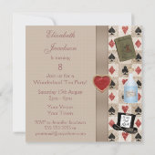 Alice in Wonderland Mad Hatter Tea Party Kaart (Achterkant)