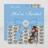Alice in Wonderland Mad Hatter Tea Party nodigt ui Kaart (Voorkant / Achterkant)