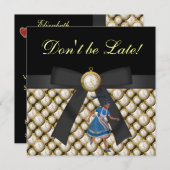 Alice in Wonderland Mad Hatter Tea Party nodigt ui Kaart (Voorkant / Achterkant)