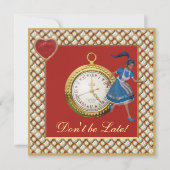 Alice in Wonderland Mad Hatter Tea Party nodigt ui Kaart (Voorkant)