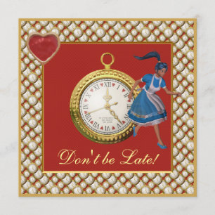 Alice in Wonderland Mad Hatter Tea Party nodigt ui Kaart