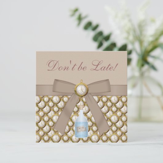 Alice in Wonderland Mad Hatter Tea Party nodigt ui Kaart (Staand voorkant)