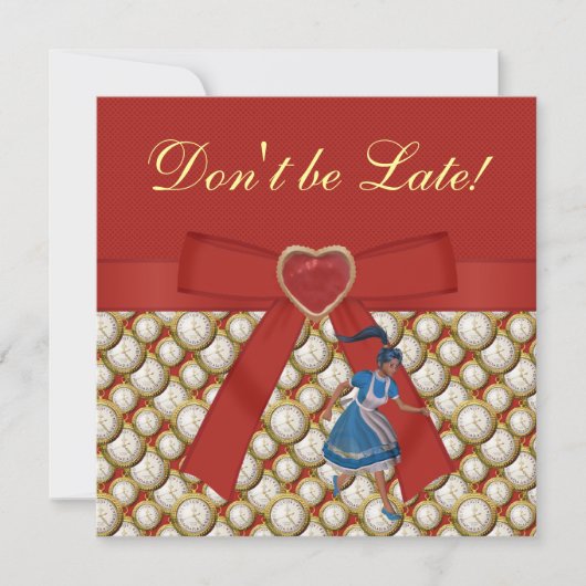 Alice in Wonderland Mad Hatter Tea Party nodigt ui Kaart (Voorkant)