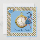Alice in Wonderland Mad Hatter Tea Party nodigt ui Kaart (Voorkant)