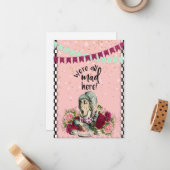  Alice in Wonderland Mad Hatter Tea Party Notitiekaartje (Voorkant / Achterkant in situ)