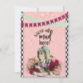 Alice in Wonderland Mad Hatter Tea Party Notitiekaartje (Voorkant)