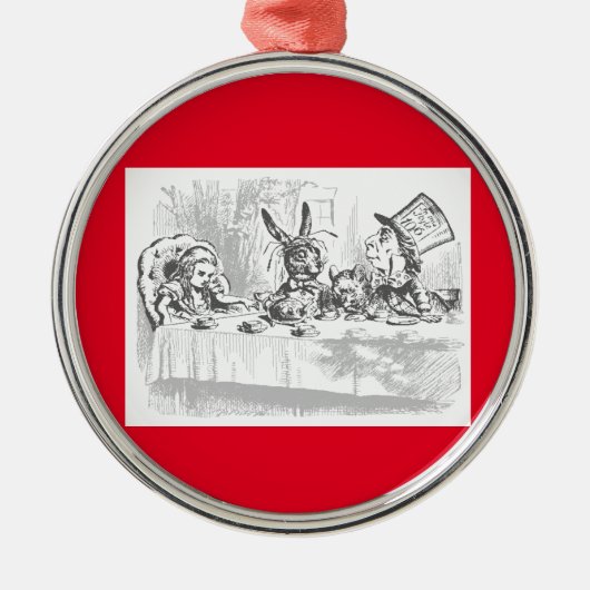 Alice in Wonderland Mad Hatter Tea Party Ornament (Voorkant)