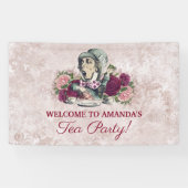 Alice in Wonderland Mad Hatter Tea Party Welkom Spandoek (Horizontaal)