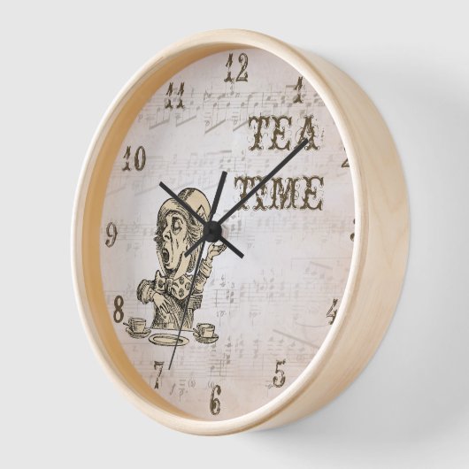 Alice in Wonderland Mad Hatter Tea Time Clock (Hoek)
