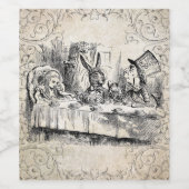 Alice in Wonderland Mad Hatter Tea Wine Bottle Wijn Etiket (Enkel label)