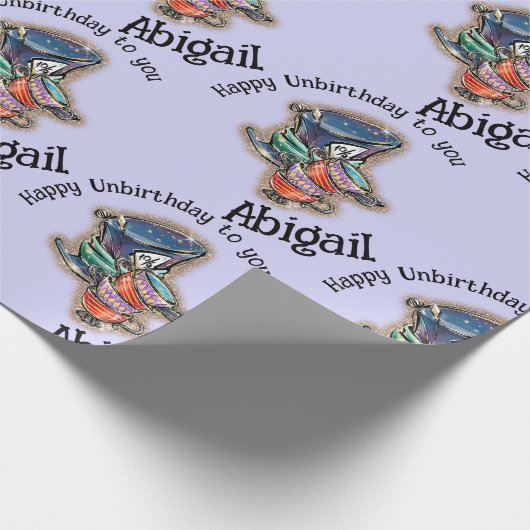 Alice in Wonderland Mad Hatter Teacups Aangepaste Cadeaupapier (Hoek)